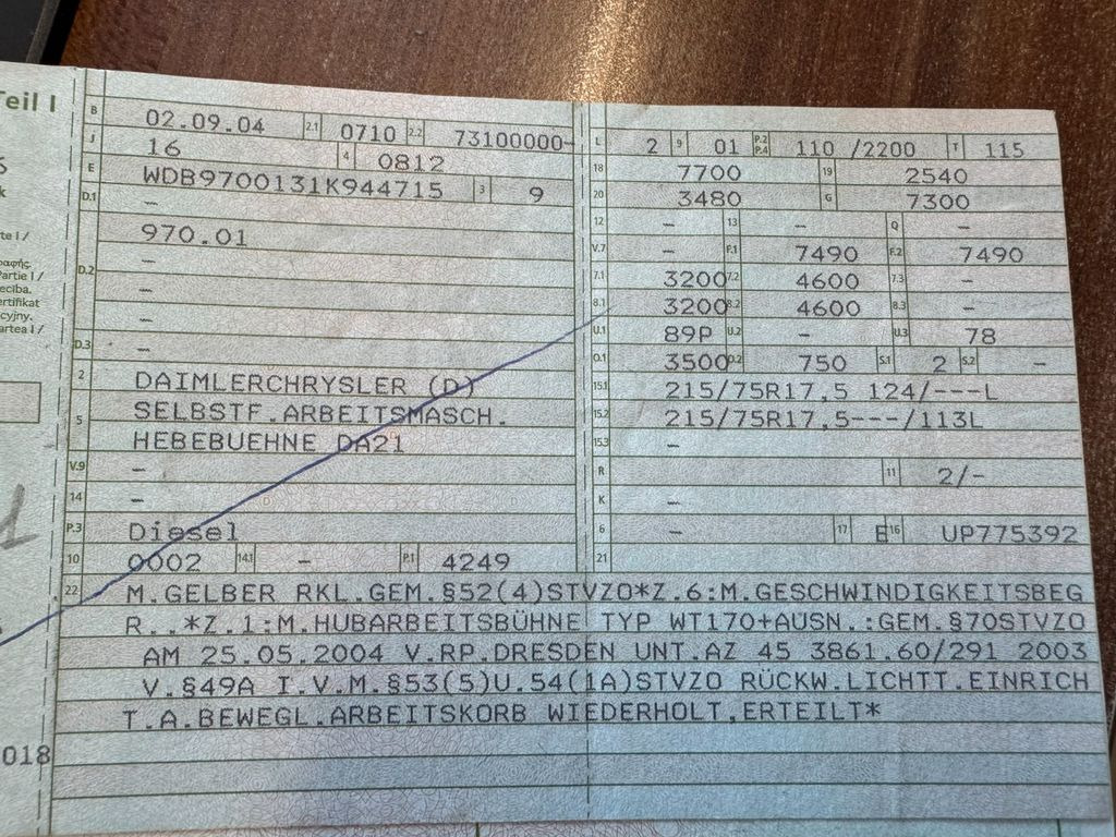 Mercedes-Benz 815 4x2 Hubarbeitsbühne Wumag 170 high 17 m Mercedes-Benz 815 4x2 Hubarbeitsbühne Wumag 170 high 17 m - LKW mit Arbeitsbühne, Transporter: das Bild 2 Mercedes-Benz 815 4x2 Hubarbeitsbühne Wumag 170 high 17 m Mercedes-Benz 815 4x2 Hubarbeitsbühne Wumag 170 high 17 m - LKW mit Arbeitsbühne, Transporter: das Bild 2