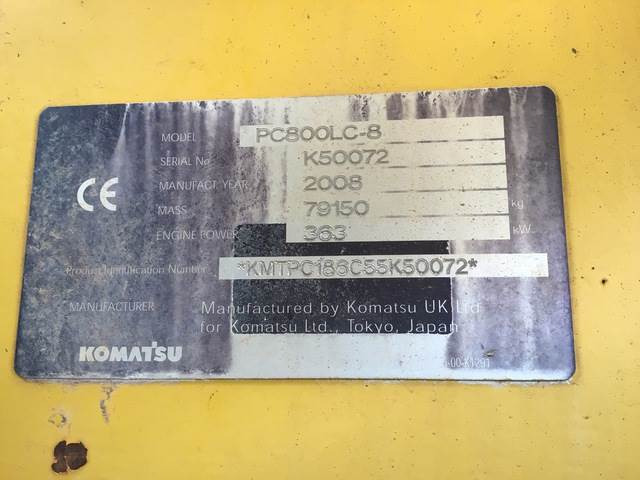 Komatsu PC800-8 - Kettenbagger: das Bild 5 Komatsu PC800-8 - Kettenbagger: das Bild 5