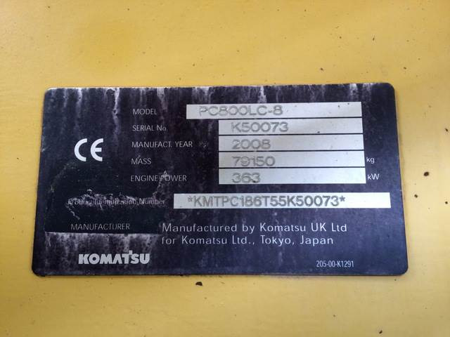 Komatsu PC800LC-8 - Kettenbagger: das Bild 5 Komatsu PC800LC-8 - Kettenbagger: das Bild 5