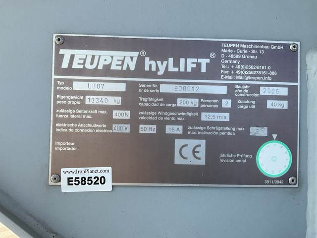 Teupen LB07 - Gelenkarmbühne: das Bild 5 Teupen LB07 - Gelenkarmbühne: das Bild 5