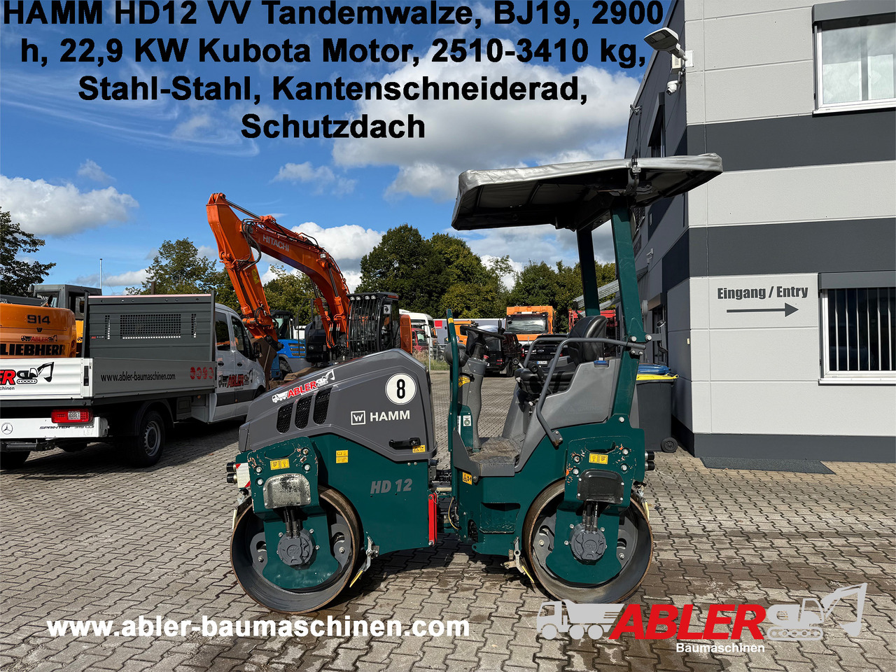Hamm HD12 VV Tandemwalze mit Dach - Straßenwalze: das Bild 1 Hamm HD12 VV Tandemwalze mit Dach - Straßenwalze: das Bild 1