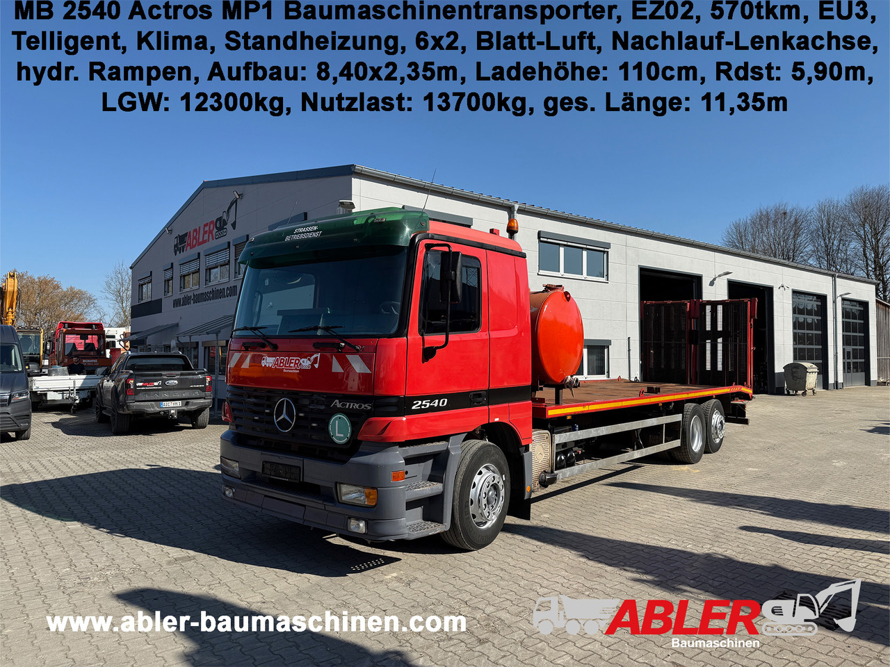Mercedes-Benz 2540 Actros MP1 Baumaschinentrnasporter - LKW: das Bild 1 Mercedes-Benz 2540 Actros MP1 Baumaschinentrnasporter - LKW: das Bild 1