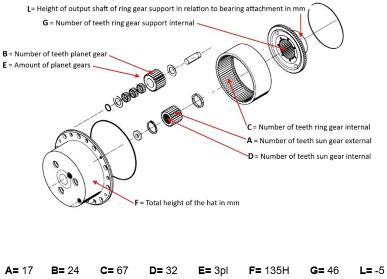 Fahrantrieb für Mobilkran PPM 250 ATT Planetary gear 17-24-67-32-3pl-H135-46: das Bild 8