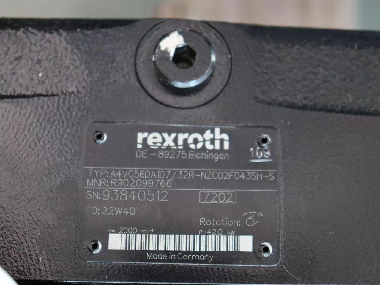 REXROTH A4VG56DA1D7/32R-NZC02F043SH-S - Hydraulikpumpe für Baumaschine: das Bild 4 REXROTH A4VG56DA1D7/32R-NZC02F043SH-S - Hydraulikpumpe für Baumaschine: das Bild 4