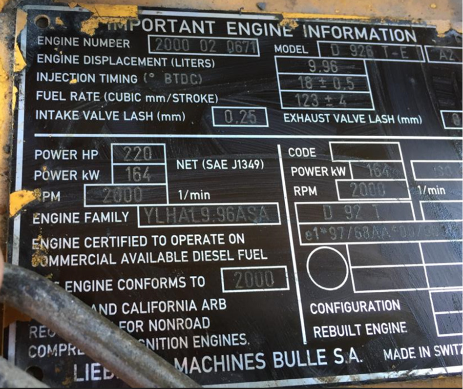 Liebherr R944HDSL - Ersatzteile für Kettenbagger: das Bild 5 Liebherr R944HDSL - Ersatzteile für Kettenbagger: das Bild 5