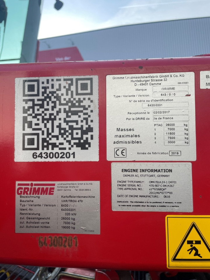 Grimme VARITRON 470 MS FKEV - Erntemaschine: das Bild 2 Grimme VARITRON 470 MS FKEV - Erntemaschine: das Bild 2