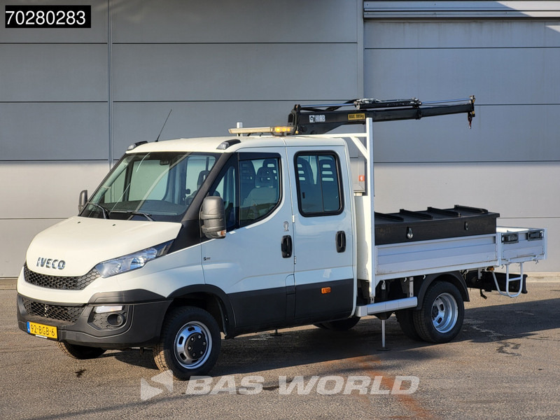 Iveco Daily 50C17 3,0L Automaat HIAB 017T-2 DC Open laadbak Kraan Dubbellucht Airco Euro6 Pickup Crane Kraanwagen Pritsche Airco Dubbel cabi - Pritsche Transporter: das Bild 2 Iveco Daily 50C17 3,0L Automaat HIAB 017T-2 DC Open laadbak Kraan Dubbellucht Airco Euro6 Pickup Crane Kraanwagen Pritsche Airco Dubbel cabi - Pritsche Transporter: das Bild 2