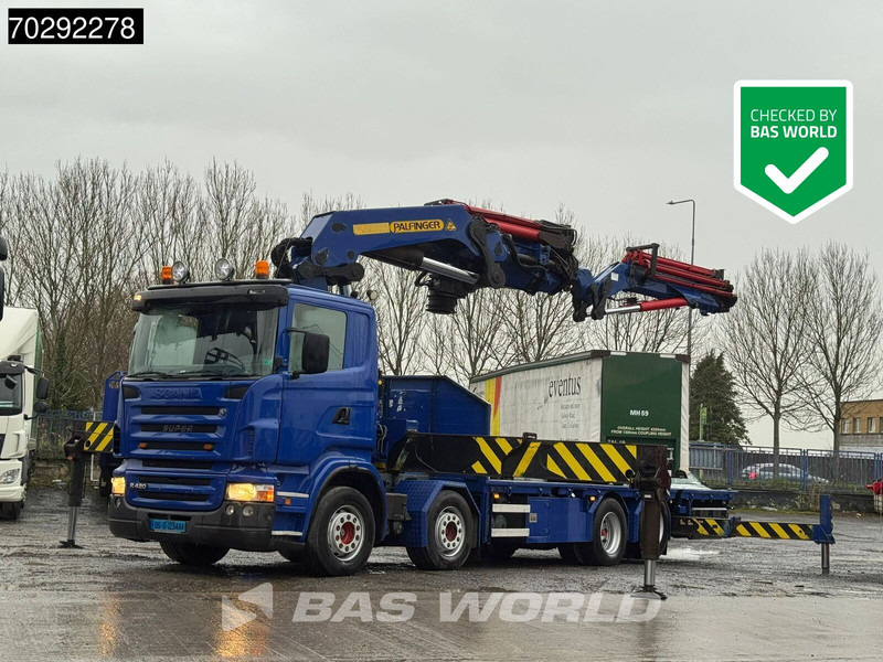 Scania R420 8X2 Palfinger PK100002 Crane Kran + PJ170 JIB Lift Axle Euro 4 - Pritsche LKW, Autokran: das Bild 1 Scania R420 8X2 Palfinger PK100002 Crane Kran + PJ170 JIB Lift Axle Euro 4 - Pritsche LKW, Autokran: das Bild 1