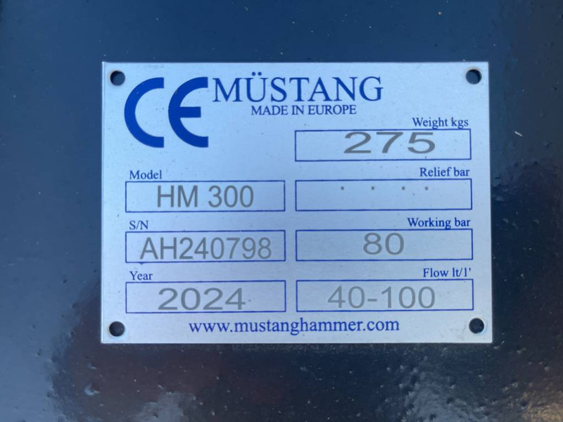 Hydraulikhammer für Baumaschine Mustang HM 300 2024 Unused: das Bild 6