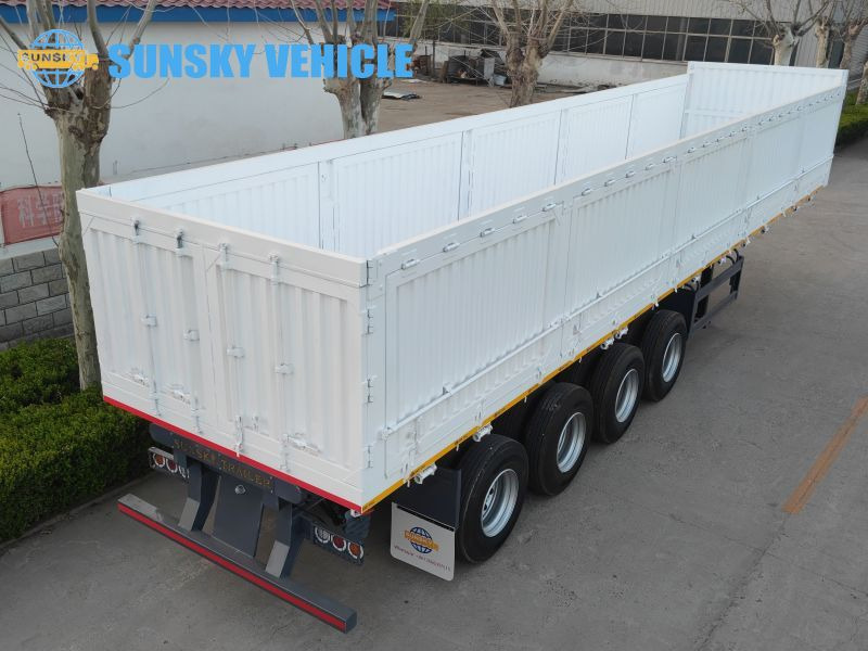 NEU: Container/ Wechselfahrgestell Auflieger Für die Beförderung von Container SUNSKY 60Ton 4 axle sidewall tipper trailer: das Bild 1