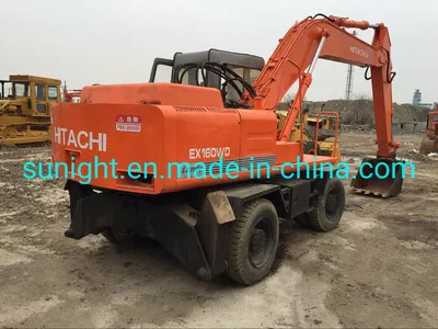 Second Hand Wheel Excavator Hitachi Ex100wd, Ex160wd Original From Japan - Kettenbagger: das Bild 1 Second Hand Wheel Excavator Hitachi Ex100wd, Ex160wd Original From Japan - Kettenbagger: das Bild 1
