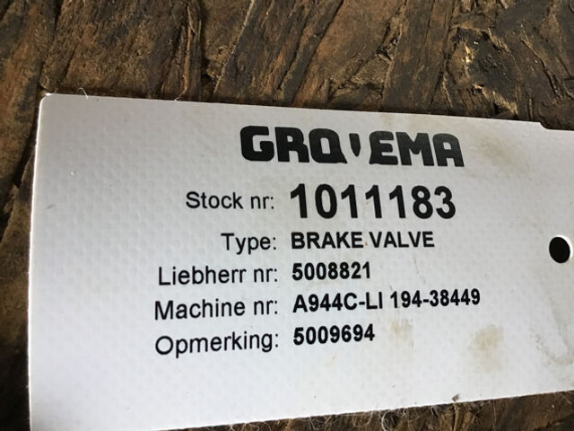 Liebherr Brake Valve - Ventil: das Bild 2 Liebherr Brake Valve - Ventil: das Bild 2