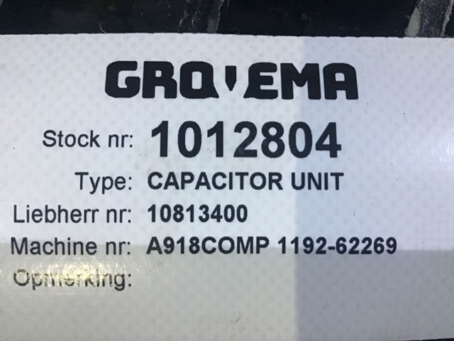 Liebherr Capacitor Unit - Klimaanlage Ersatzteil: das Bild 2 Liebherr Capacitor Unit - Klimaanlage Ersatzteil: das Bild 2