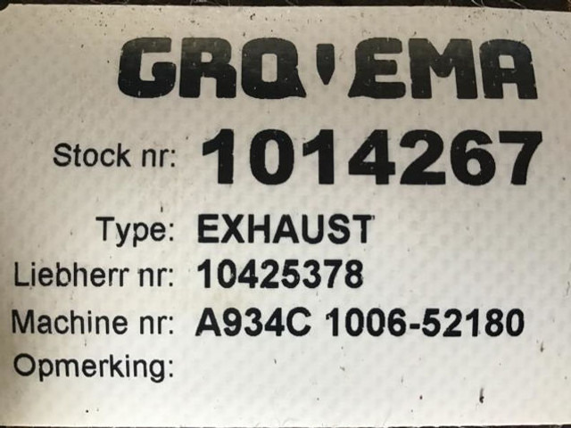Liebherr Exhaust Silencer - Schalldämpfer: das Bild 1 Liebherr Exhaust Silencer - Schalldämpfer: das Bild 1