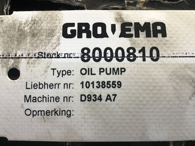 Liebherr Oil Pump - Ölpumpe: das Bild 4 Liebherr Oil Pump - Ölpumpe: das Bild 4