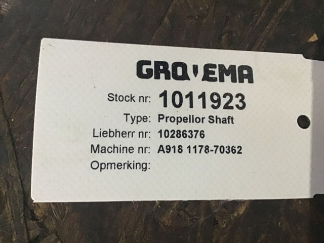 Liebherr Propellor Shaft - Antriebswelle: das Bild 5 Liebherr Propellor Shaft - Antriebswelle: das Bild 5