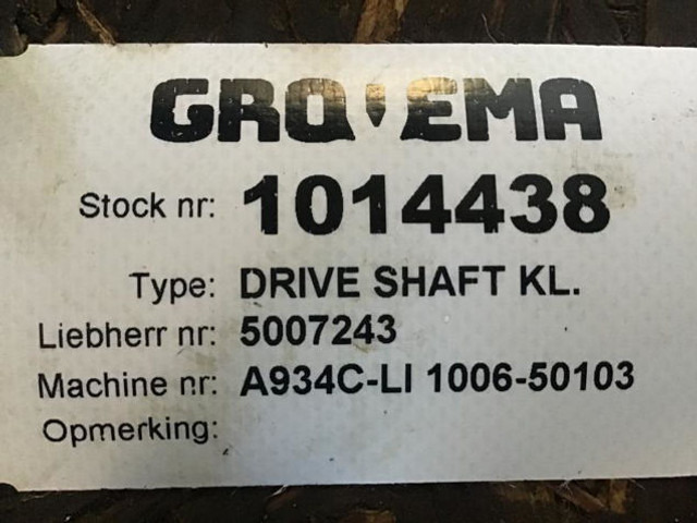 Liebherr Propellor Shaft - Antriebswelle: das Bild 2 Liebherr Propellor Shaft - Antriebswelle: das Bild 2