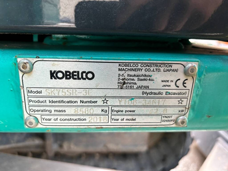 Kobelco SK 75 SR-3E - Minibagger: das Bild 5 Kobelco SK 75 SR-3E - Minibagger: das Bild 5