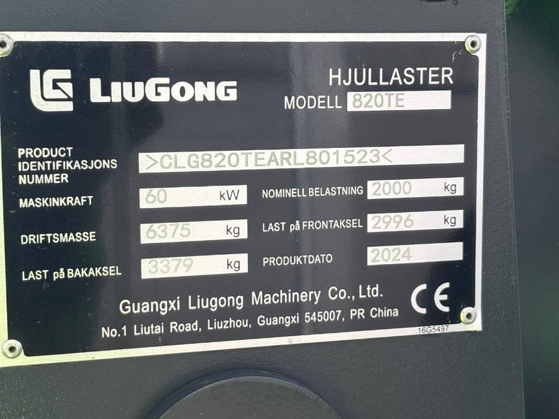 LIUGONG 820 TE Electric - Radlader: das Bild 5 LIUGONG 820 TE Electric - Radlader: das Bild 5