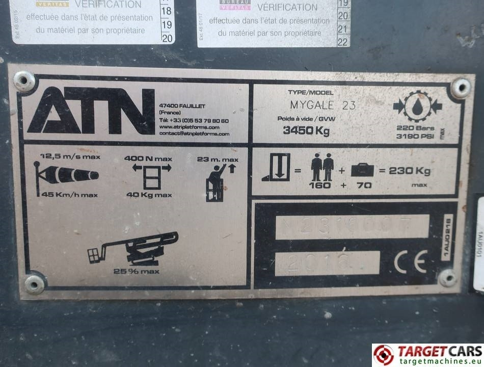 Gelenkarmbühne ATN MG23 MyGale 23 Tracked BiFuel Boom Lift 2285cm: das Bild 10