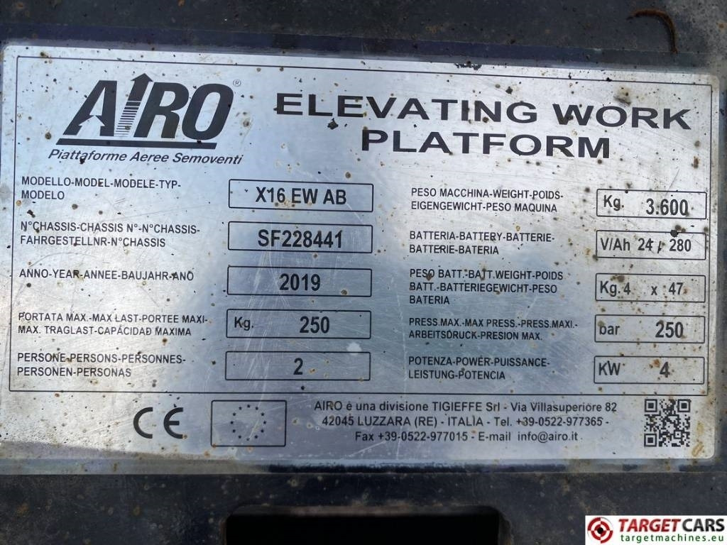 Scherenbühne Airo X16EW Electric X16 EW Scissor Work Lift 1590cm: das Bild 10