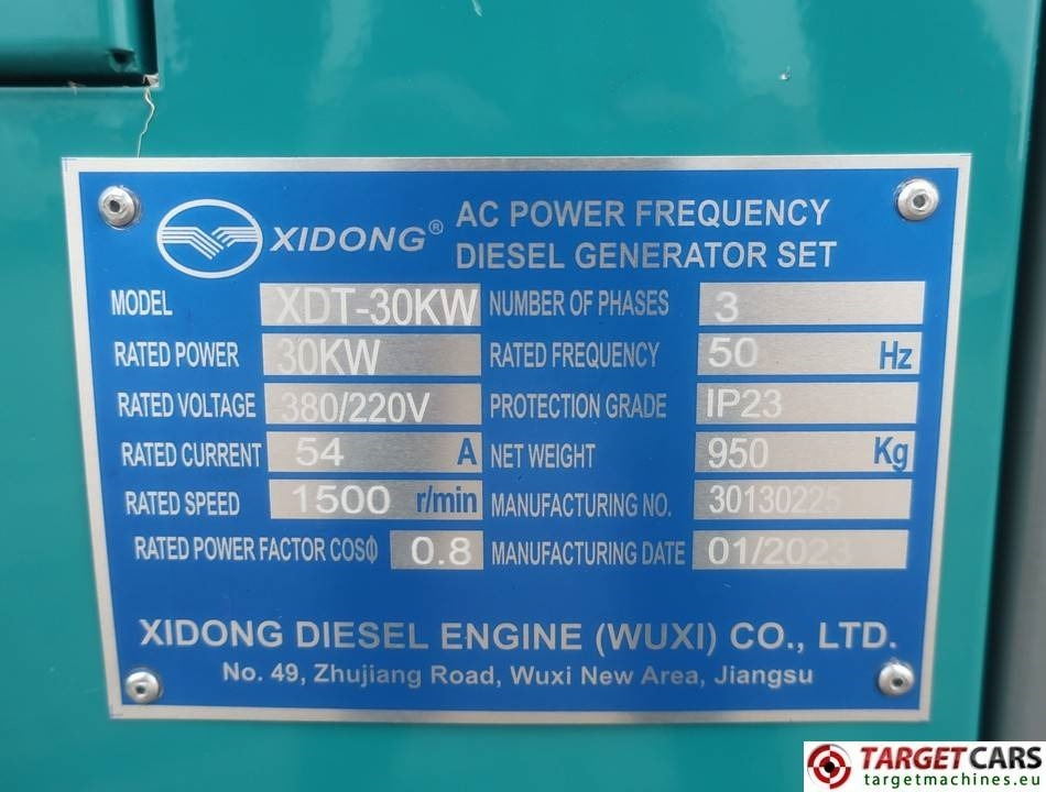 NEU: Stromgenerator Xidong XDT-30KW Diesel 37.5KVA Generator 400/230V: das Bild 10