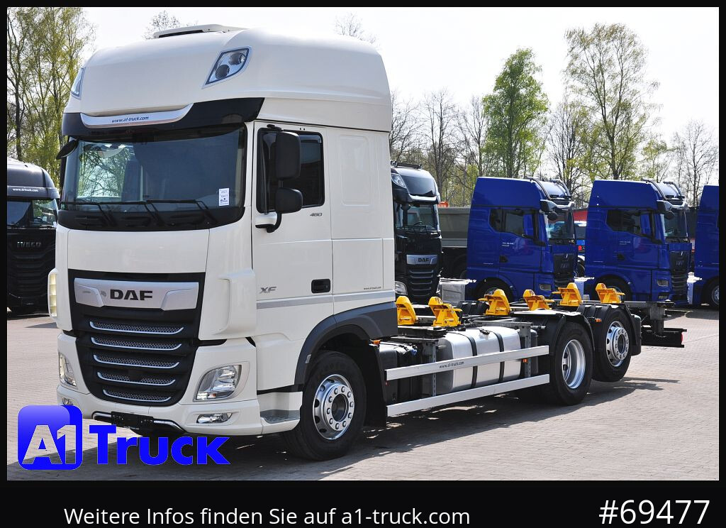 Containerwagen/ Wechselfahrgestell LKW DAF XF 480 Intarder, Multiwechsler 2x AHK: das Bild 13