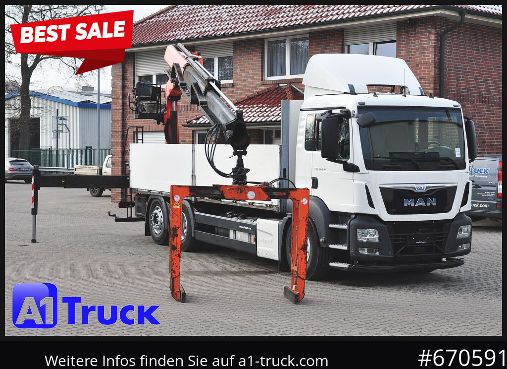 MAN TGS 26.440, Kran PK20.501L Lenkachse, - Pritsche LKW, Autokran: das Bild 1 MAN TGS 26.440, Kran PK20.501L Lenkachse, - Pritsche LKW, Autokran: das Bild 1