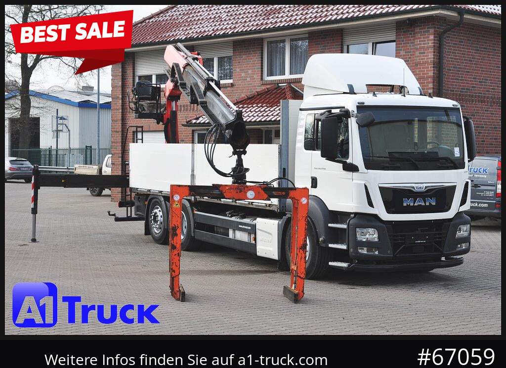 MAN TGS 26.440, Kran PK20.501L Lenkachse, - Pritsche LKW, Autokran: das Bild 1 MAN TGS 26.440, Kran PK20.501L Lenkachse, - Pritsche LKW, Autokran: das Bild 1