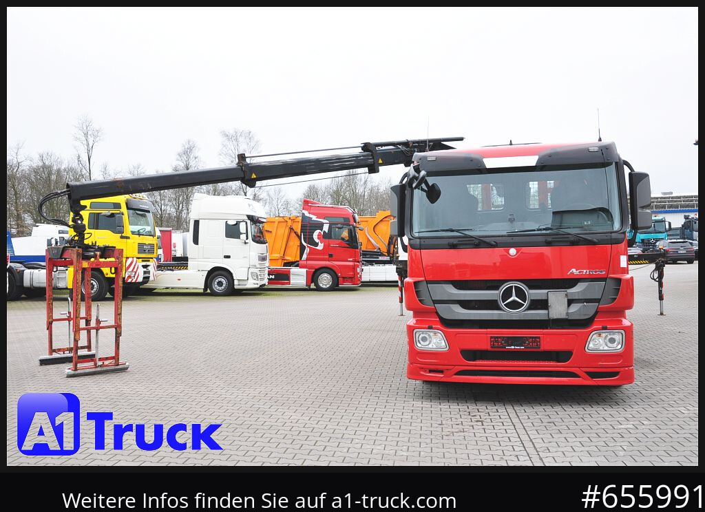 Pritsche LKW, Autokran MERCEDES-BENZ Actros 2546 MP 3, HIAB Kran, Lift-Lenkachse,: das Bild 13