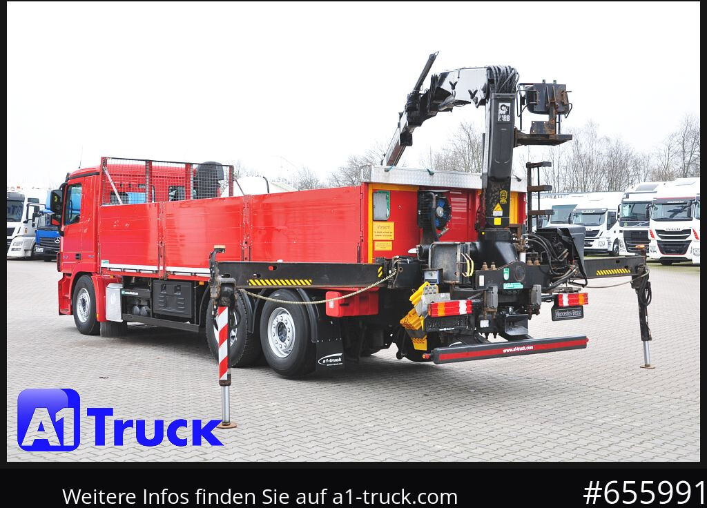 Pritsche LKW, Autokran MERCEDES-BENZ Actros 2546 MP 3, HIAB Kran, Lift-Lenkachse,: das Bild 10