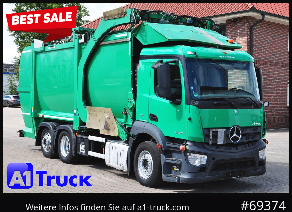 MERCEDES-BENZ Antos 2533, HS Millenium XXL37 Überkopflader, - Müllwagen: das Bild 1 MERCEDES-BENZ Antos 2533, HS Millenium XXL37 Überkopflader, - Müllwagen: das Bild 1
