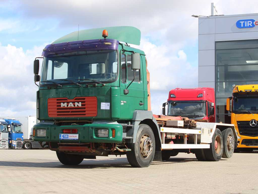 MAN 26.414, EURO 3, 6X2, LIFT AXLE, HOOK CARRIER FOR CONTAINERS - Abrollkipper: das Bild 1 MAN 26.414, EURO 3, 6X2, LIFT AXLE, HOOK CARRIER FOR CONTAINERS - Abrollkipper: das Bild 1