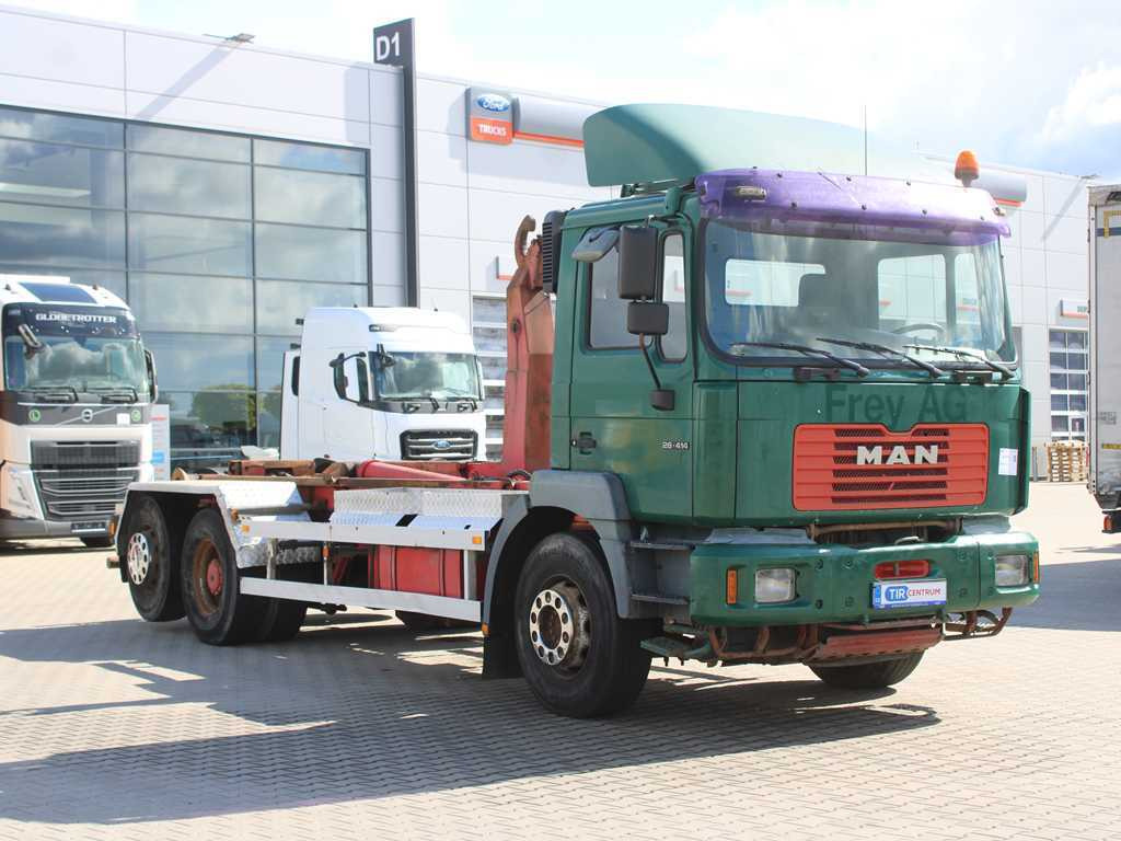 MAN 26.414, EURO 3, 6X2, LIFT AXLE, HOOK CARRIER FOR CONTAINERS - Abrollkipper: das Bild 3 MAN 26.414, EURO 3, 6X2, LIFT AXLE, HOOK CARRIER FOR CONTAINERS - Abrollkipper: das Bild 3