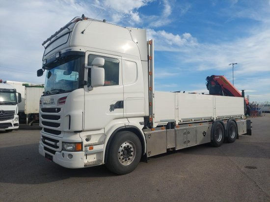 Scania R730 6x4 Pritsche, Voll-Luft Palfinger PK27002 Kran Retarder, Alu-Felgen, - Pritsche LKW, Autokran: das Bild 2 Scania R730 6x4 Pritsche, Voll-Luft Palfinger PK27002 Kran Retarder, Alu-Felgen, - Pritsche LKW, Autokran: das Bild 2