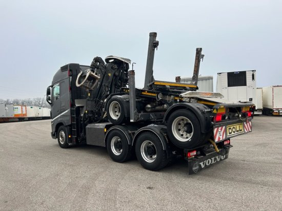 Holztransporter, Autokran Volvo FH 16 650 6x4 Langholzzug + Doll M2K-9L Nachläufer mit Palfinger Epsilon S260C96, I-Shift, Retarder,: das Bild 7