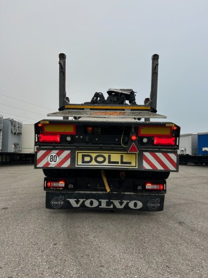 Holztransporter, Autokran Volvo FH 16 650 6x4 Langholzzug + Doll M2K-9L Nachläufer mit Palfinger Epsilon S260C96, I-Shift, Retarder,: das Bild 6