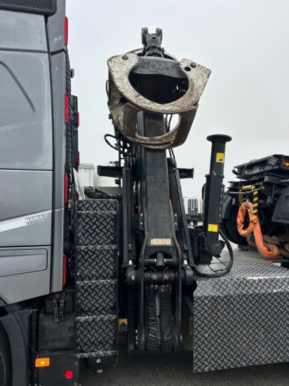 Holztransporter, Autokran Volvo FH 16 650 6x4 Langholzzug + Doll M2K-9L Nachläufer mit Palfinger Epsilon S260C96, I-Shift, Retarder,: das Bild 11