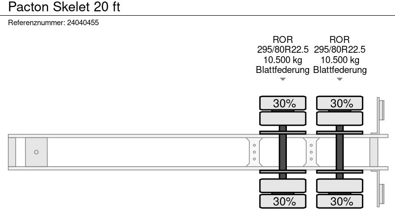 Container/ Wechselfahrgestell Auflieger Pacton Skelet 20 ft: das Bild 11