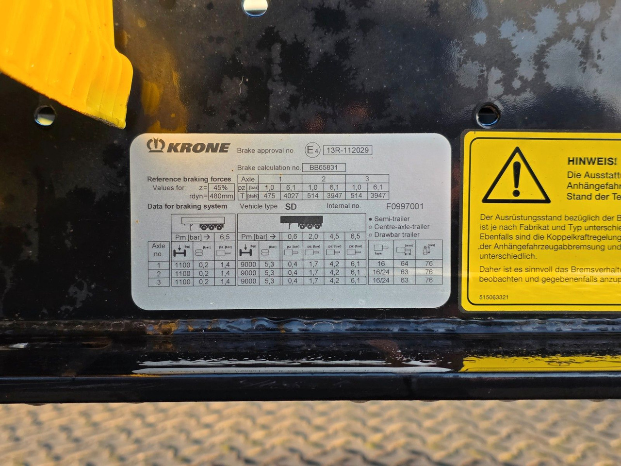 Container/ Wechselfahrgestell Auflieger Krone SD / Teleskop / 11.035-12.640 / Liftachse: das Bild 37