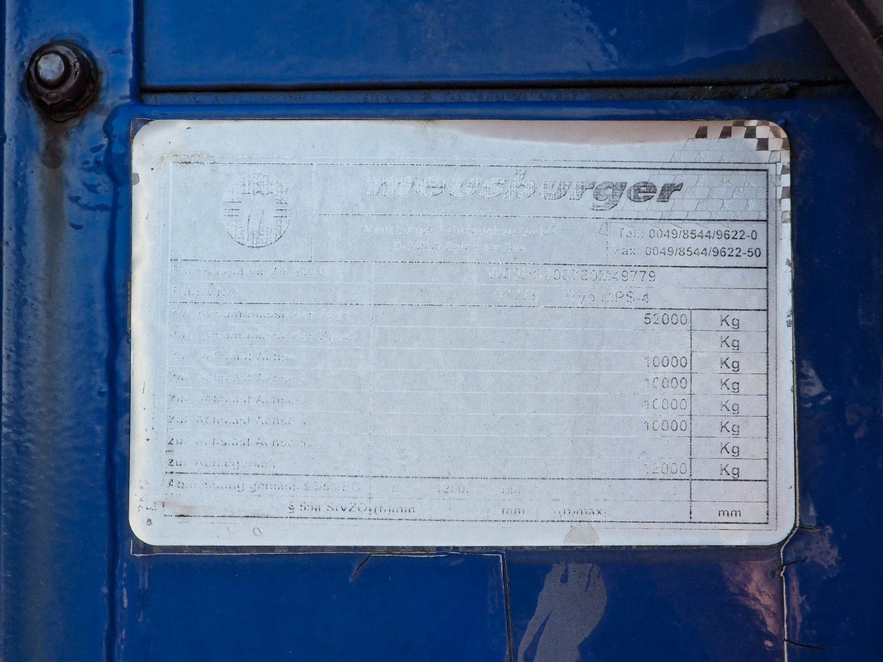 Pritschenauflieger/ Plattformauflieger Meusburger MPS-4 / Lenkachse / Liftachse: das Bild 28