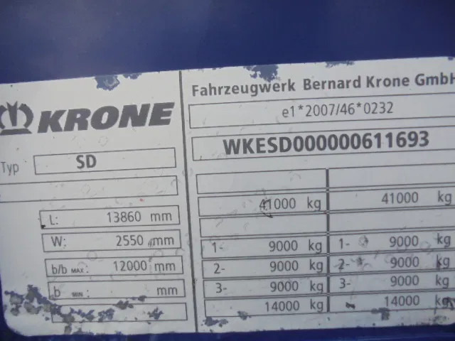 Pritschenauflieger/ Plattformauflieger Krone SD MET RONG GATEN NL TRAILER: das Bild 12