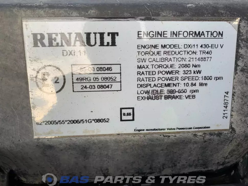 Renault Premium Euro 4-5 Motor Renault DXi11 430 7422083486 - Motor für LKW: das Bild 5 Renault Premium Euro 4-5 Motor Renault DXi11 430 7422083486 - Motor für LKW: das Bild 5