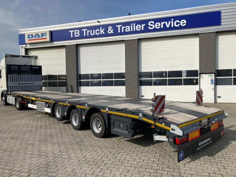 Kässbohrer SPA M3 / 1N - 18 / 27 Heavy Duty uitschuifbare vlakke mega trailer met liftas, rongen en oprijplaten - Koffer Auflieger: das Bild 5 Kässbohrer SPA M3 / 1N - 18 / 27 Heavy Duty uitschuifbare vlakke mega trailer met liftas, rongen en oprijplaten - Koffer Auflieger: das Bild 5