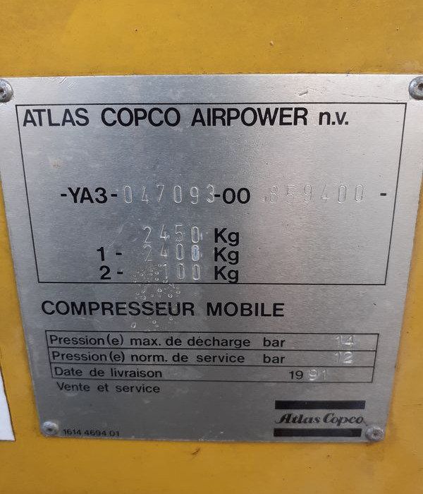 Compresseur de chantier Atlas Copco XAHS 175 - Luftkompressor: das Bild 5 Compresseur de chantier Atlas Copco XAHS 175 - Luftkompressor: das Bild 5