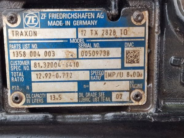 ZF Traxon 12TX2820TO MAN Spec Gearbox - Getriebe: das Bild 2 ZF Traxon 12TX2820TO MAN Spec Gearbox - Getriebe: das Bild 2