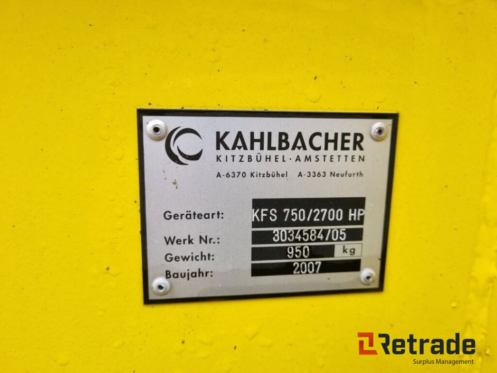 KAHLBACHER KFS 750/2700 HP - Baugeräte: das Bild 5 KAHLBACHER KFS 750/2700 HP - Baugeräte: das Bild 5