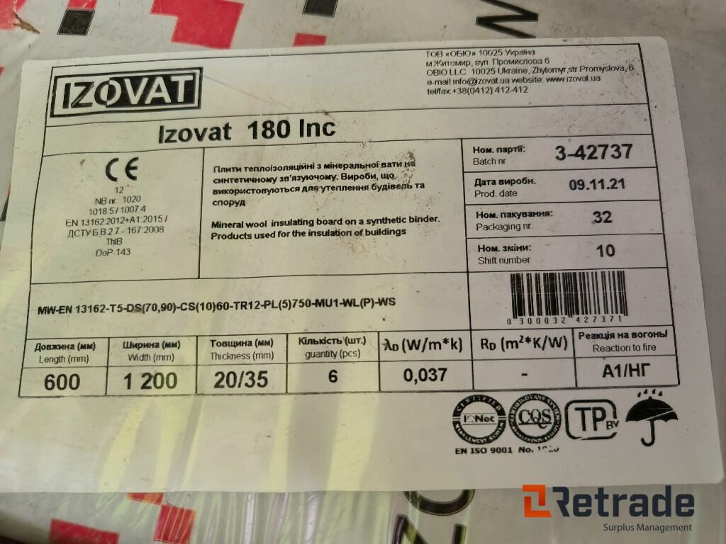 Technonicol Takisolasjon, sirka 120m2 - Werkzeug/ Gerät: das Bild 4 Technonicol Takisolasjon, sirka 120m2 - Werkzeug/ Gerät: das Bild 4