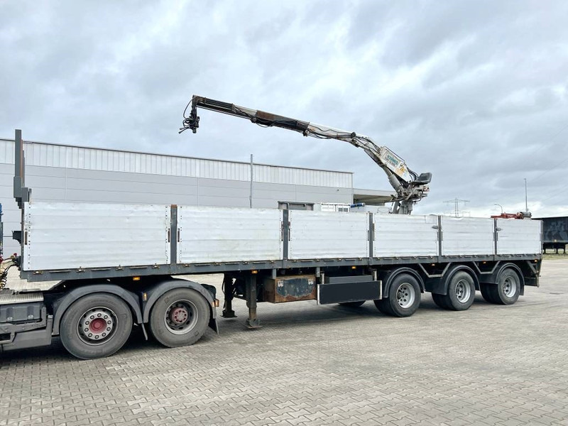 Pacton T3-003 Brick Trailer - Kennis 16000-R Crane - Pritschenauflieger/ Plattformauflieger: das Bild 1 Pacton T3-003 Brick Trailer - Kennis 16000-R Crane - Pritschenauflieger/ Plattformauflieger: das Bild 1