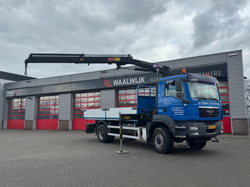 MAN TGM 18-290 4x4 Kraan met Open laadbak HMF Kraan 13 T - Autokran: das Bild 1 MAN TGM 18-290 4x4 Kraan met Open laadbak HMF Kraan 13 T - Autokran: das Bild 1